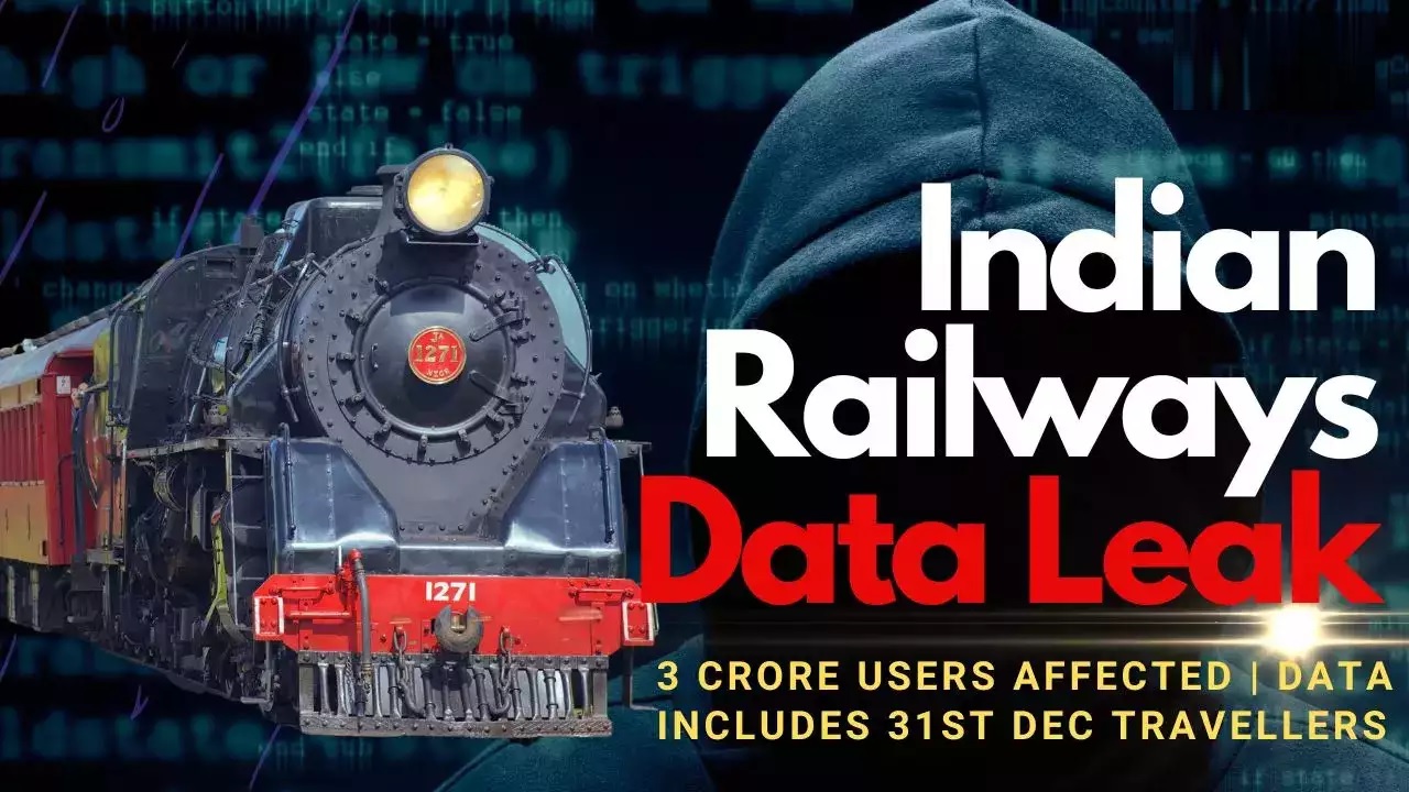 Indian Railway Data Leak: 30 million Railway customers’ personal data for sale on the dark web