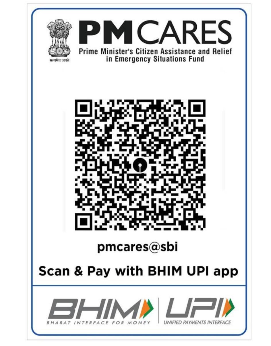 Fake UPI Ids circulated on the pretext of "PM-CARES "Fund